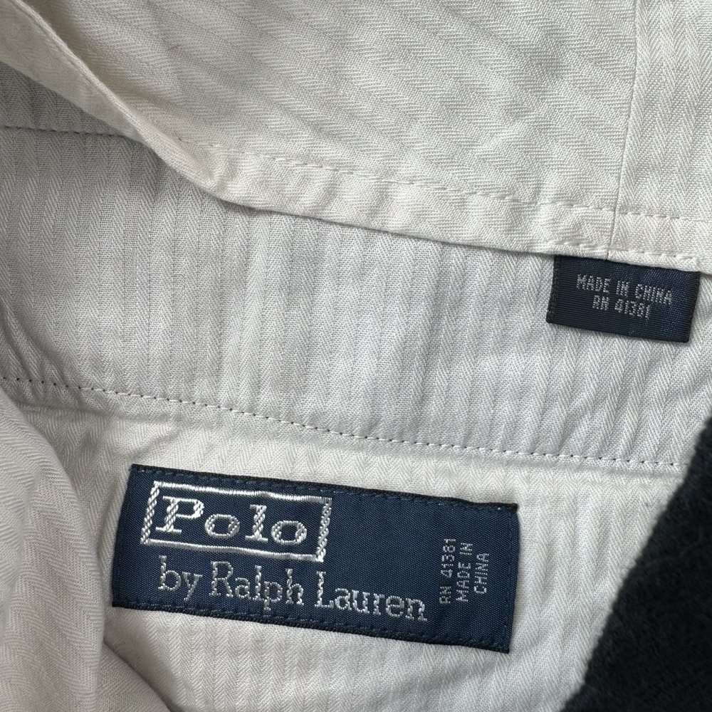 Polo Ralph Lauren Side Tab Black Striped Cotton Wool Blend Engineering 33x32 - Picture 6 of 7